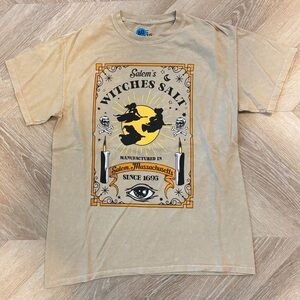 NWOT Hocus Pocus Salem's Witches Salt Graphic T-Shirt - Tan